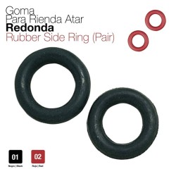 Goma rienda atar redondo - par