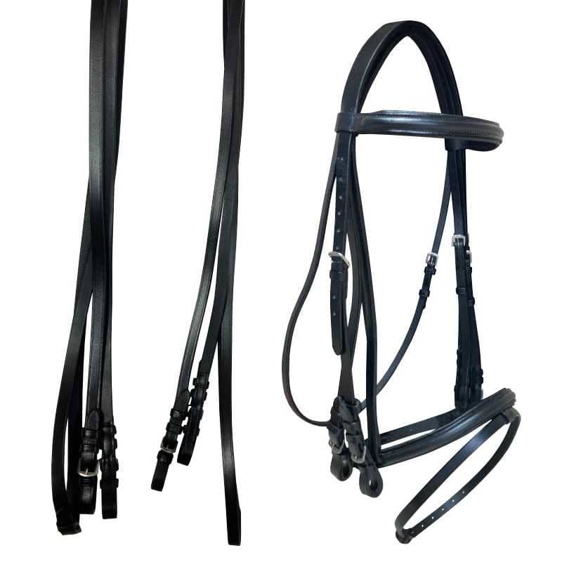 Cabezada para filete y bocado doble rienda