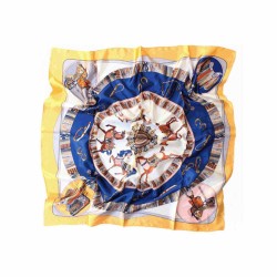 PAÑUELO ECUESTRE MOSTAZA