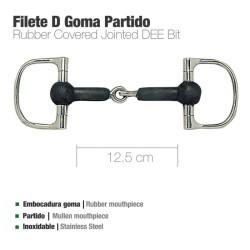 Filete D goma partido inox.