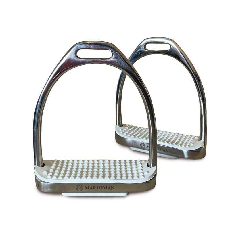 Estribo inox. con taco blanco