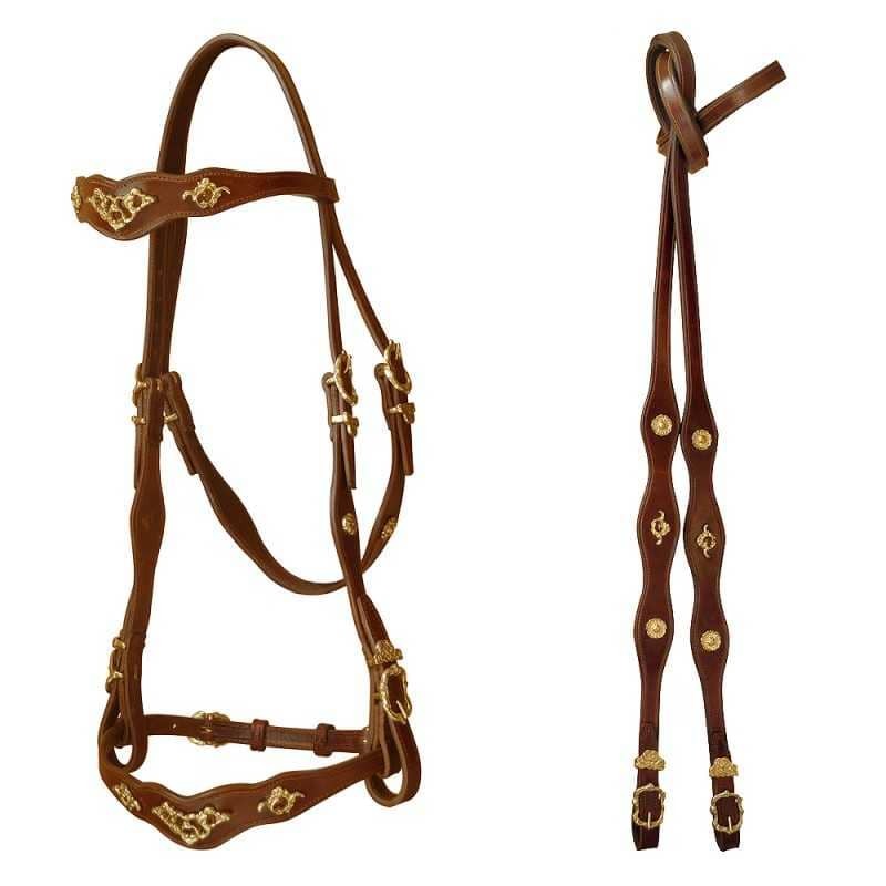 Portuguese bridle cortezia buckles