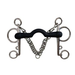 BOCADO PELHAM GOMA CON PUENTE