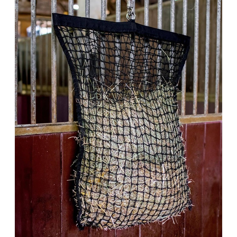 Haynet with filling aid