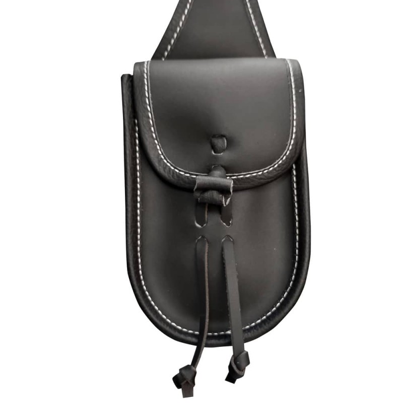 Alforja delantera de cuero para silla vaquera