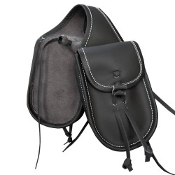 Alforja delantera de cuero para silla vaquera