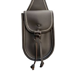 Alforja delantera de cuero para silla vaquera