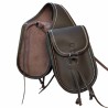 Alforja delantera de cuero para silla vaquera