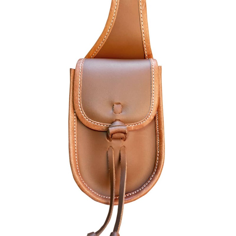 Alforja delantera de cuero para silla vaquera