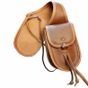 Alforja delantera de cuero para silla vaquera