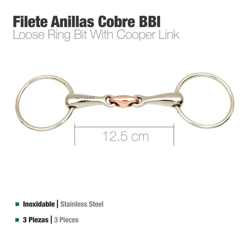 FILETE 3 PIEZAS COBRE BBI