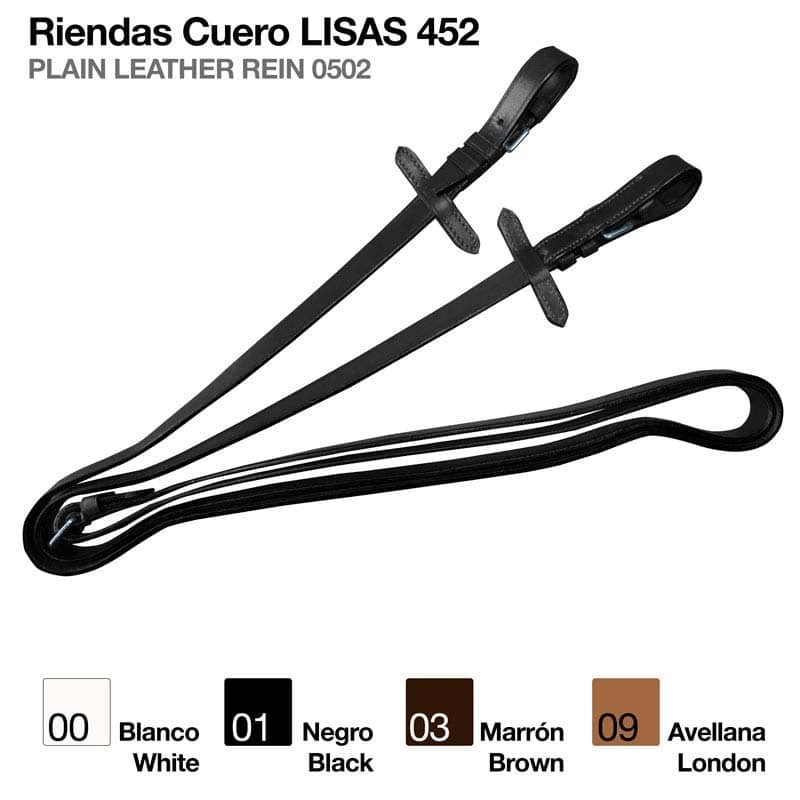 Riendas cuero lisas