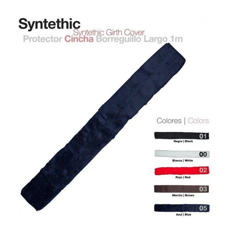 Long synthetic sheepskin girth protector