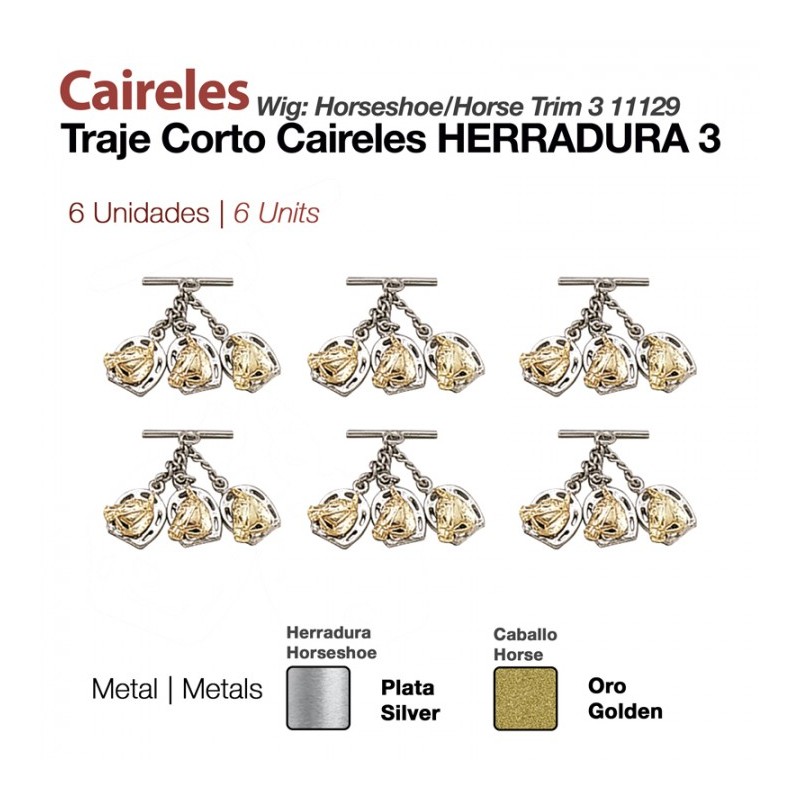 CAIRELES 3 HERRADURAS - 6 UNIDADES