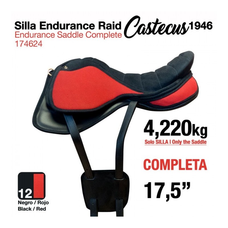 SILLA ENDURANCE RAID CASTECUS 17.5" ROJO