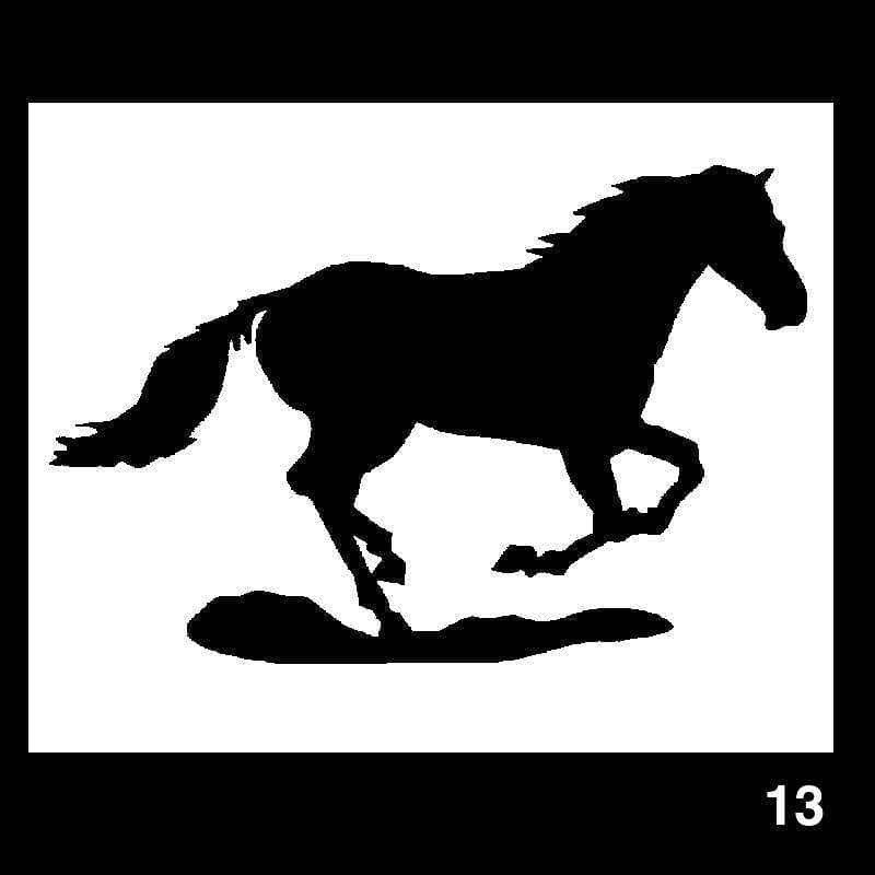 Pegatina caballo galopando