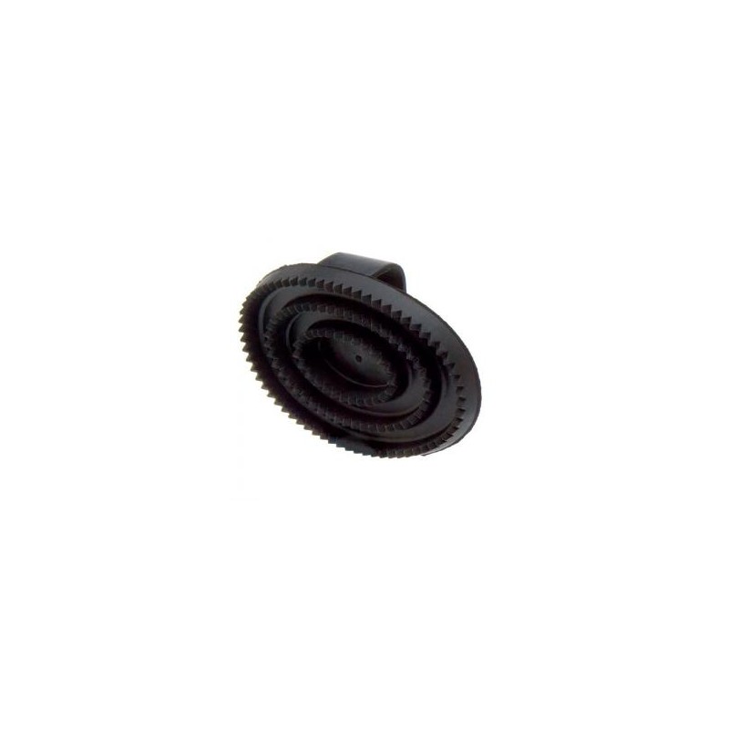Oval rubber curry comb for horses