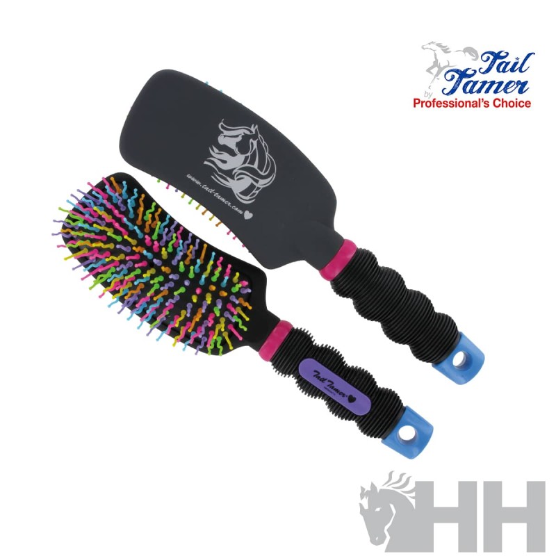 CEPILLO PROFESSIONAL'S CHOICE TAIL TAMER PARA CRINES Y COLA RAINBOW CURVO