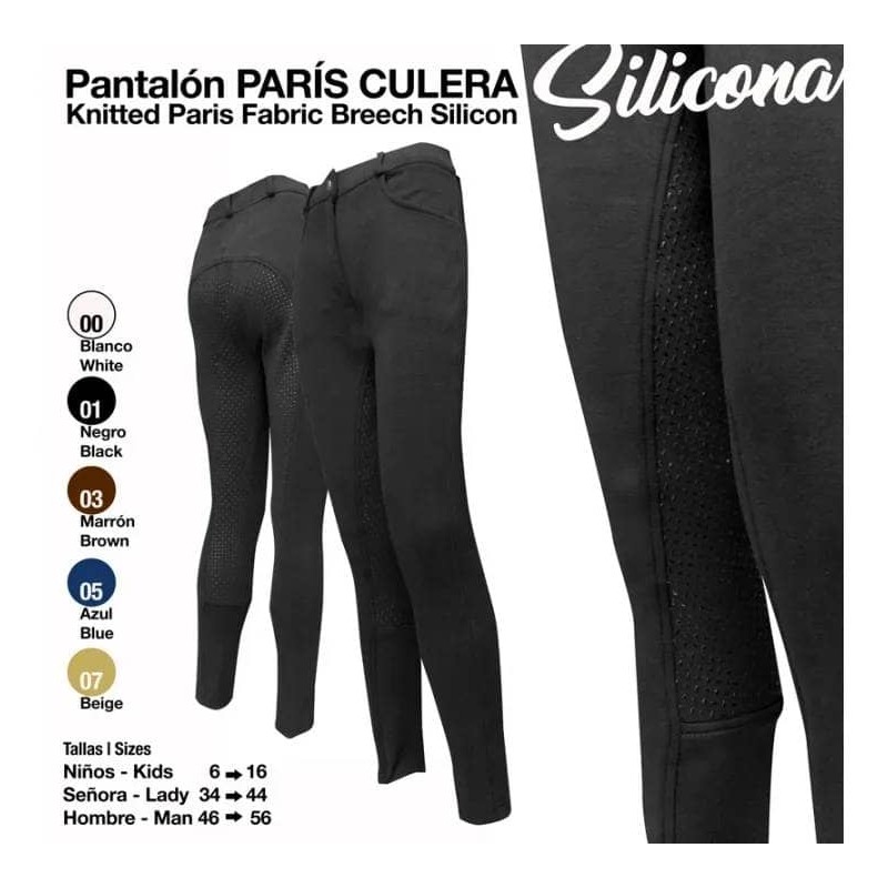 Pantalón de equitación para niños - Paris Culera Silicona