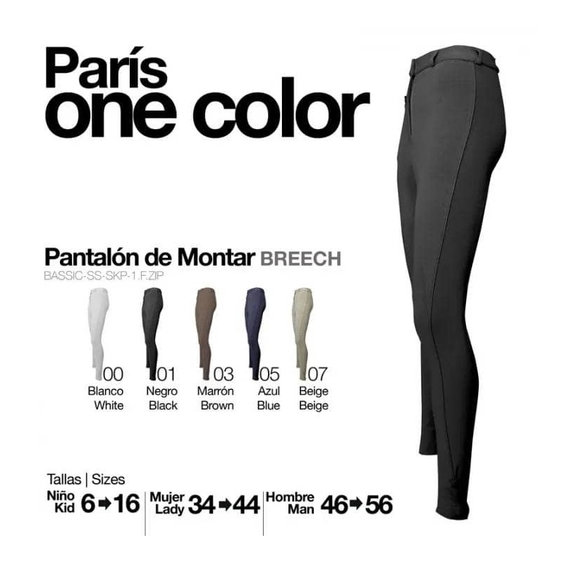 Pantalón equitación de montar para mujer - Pantalón Paris one-color