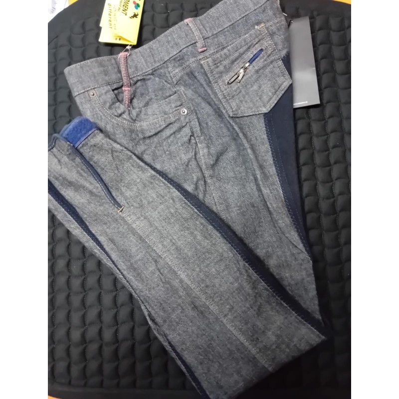 Pantalón de Equitación mujer estilo vaquero HKM