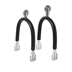 SEFTON ENGLISH UNISEX SPURS, STRAIGHT POINT STAINLESS/RUBBER WITH FLAT ROULETTE