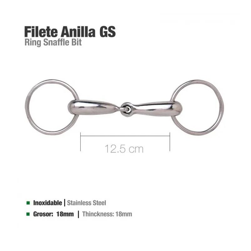 Stainless Steel Loose Ring Snaffle Bit