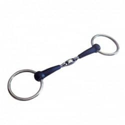 DOUBLE JOINTED RUBBER MOUTH SNAFFLE BIT