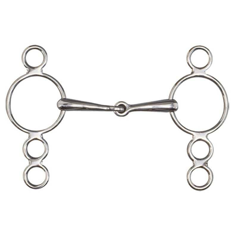 SS CONTINENTAL 4 RING GAG BIT JOINTED MOUTH