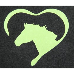 Pegatina, corazón con caballo