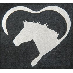 Pegatina, corazón con caballo